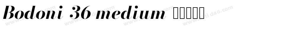 Bodoni-36 medium字体转换